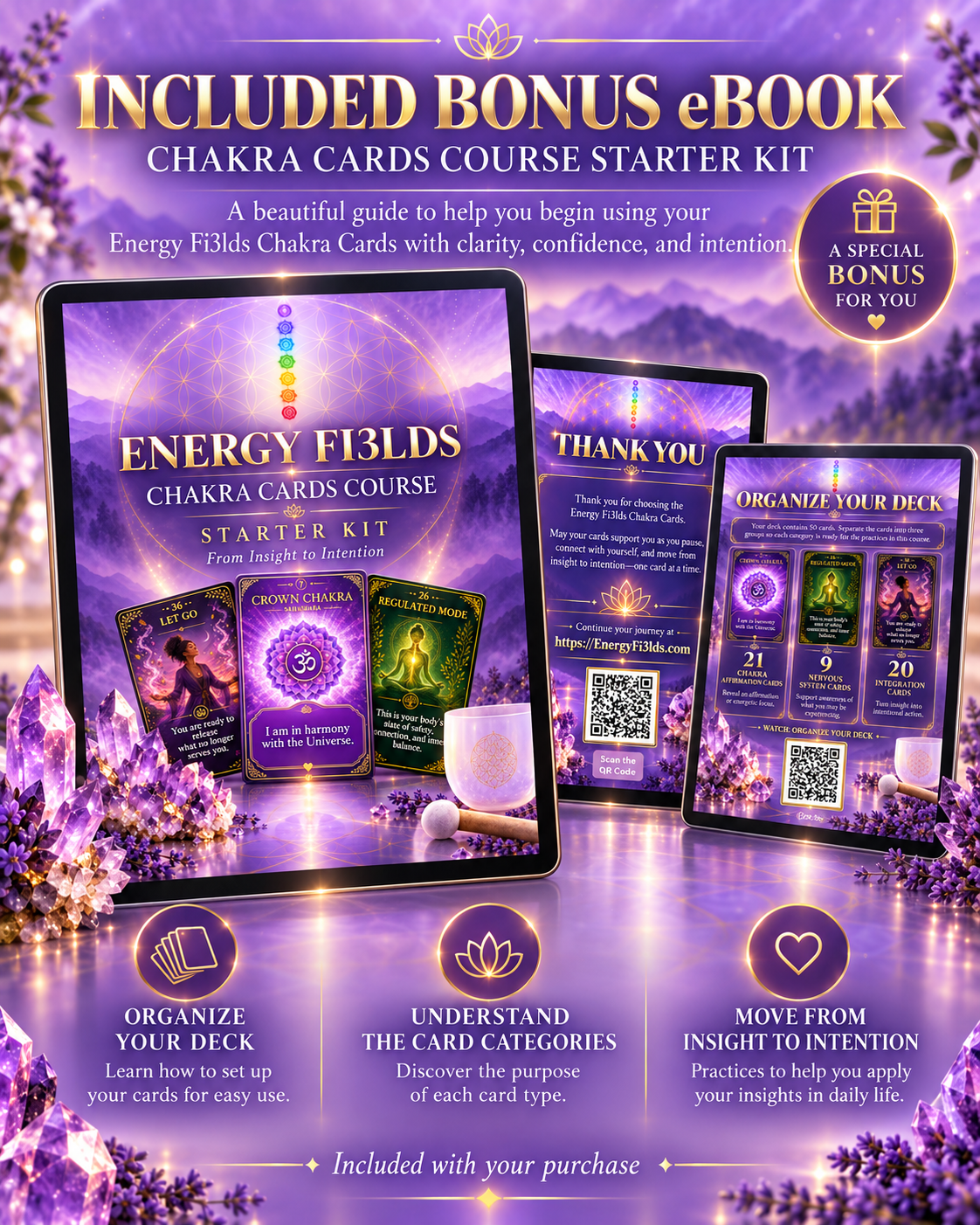 Energy Fi3lds Chakra Cards Essential Set
