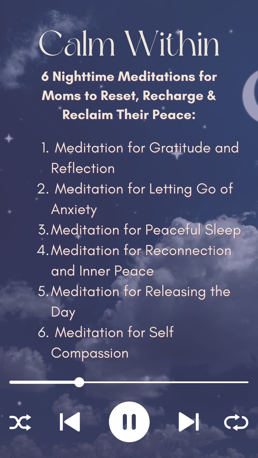 6 Nighttime Meditations for Moms to Reset, Recharge & Reclaim Their Peace