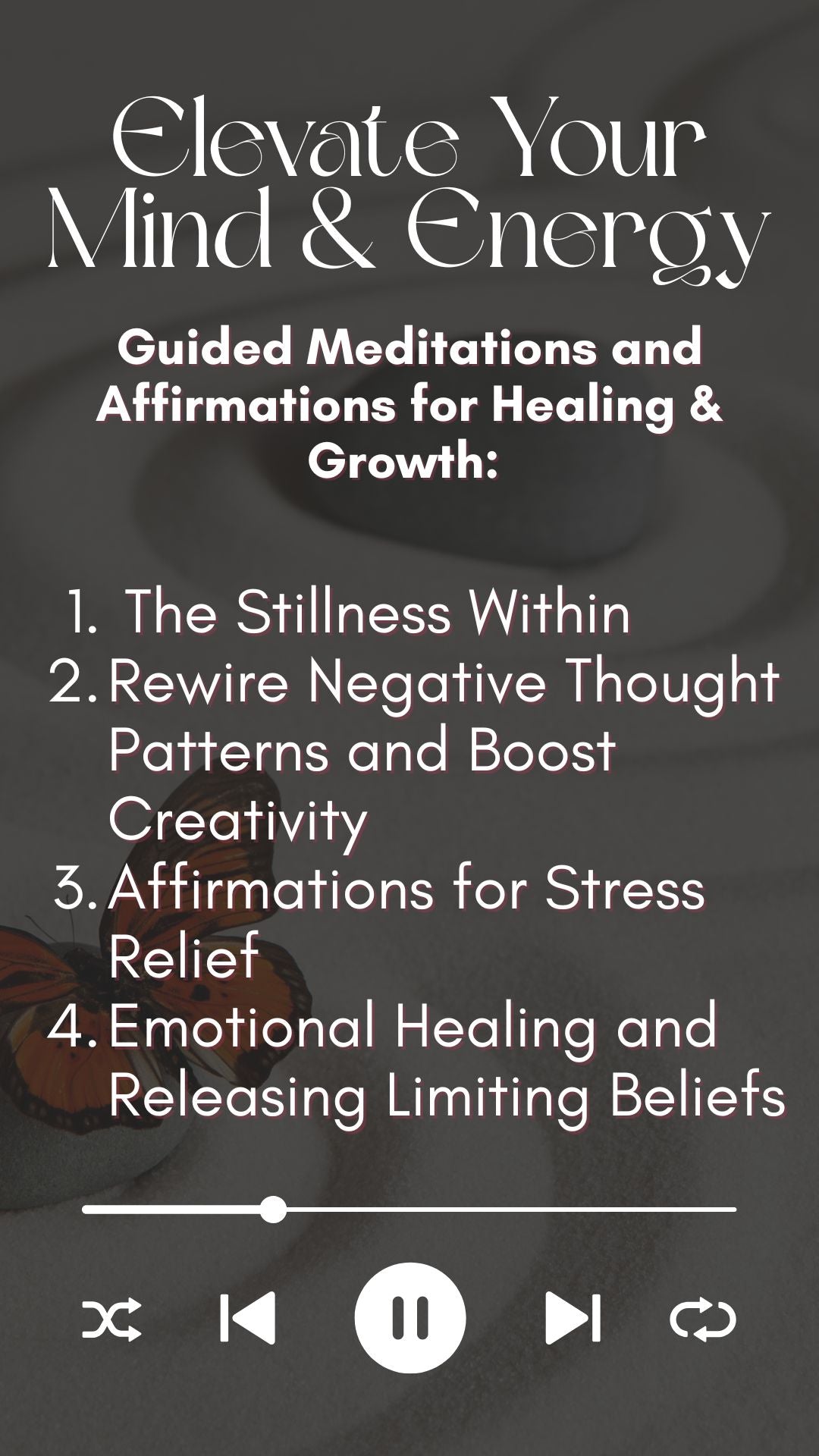 Elevate Your Mind & Energy: Guided Meditations and Affirmations for Healing