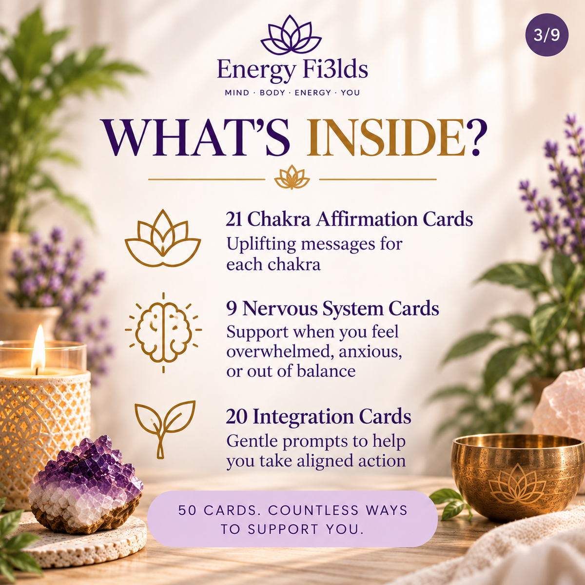 Energy Fi3lds Chakra Cards Complete Set