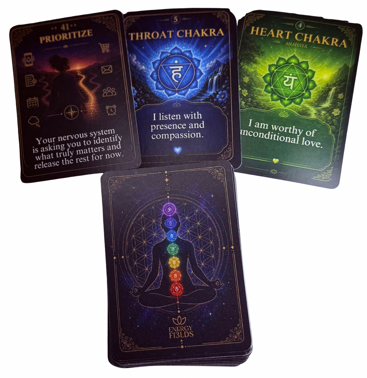 Energy Fi3lds Chakra Cards Complete Set