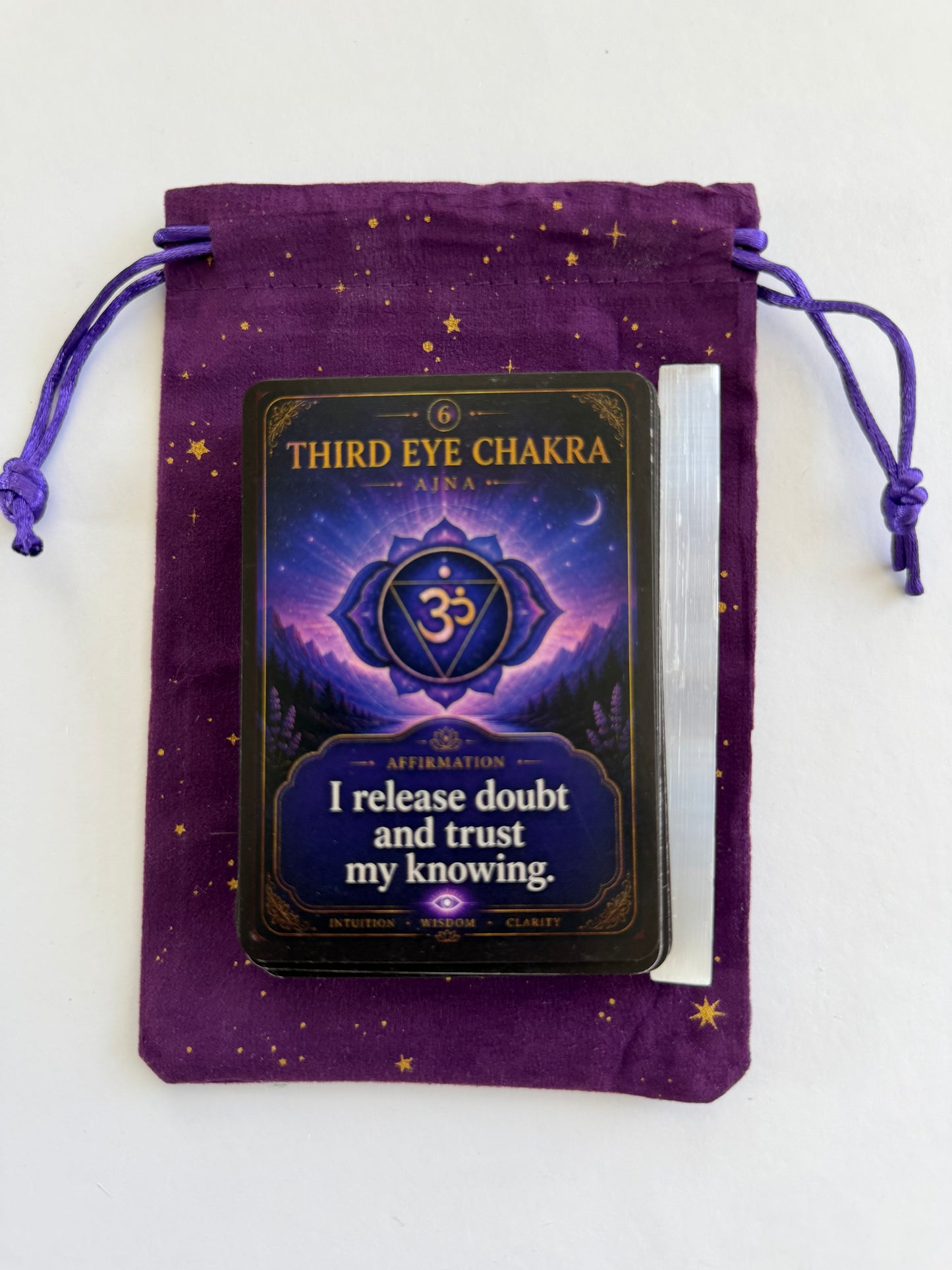 Third Eye Chakra Card with affirmation