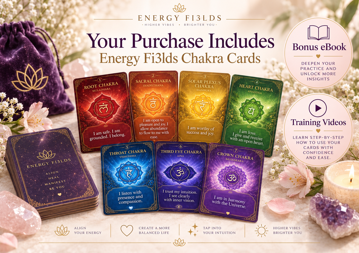 Energy Fi3lds Chakra Cards Complete Set